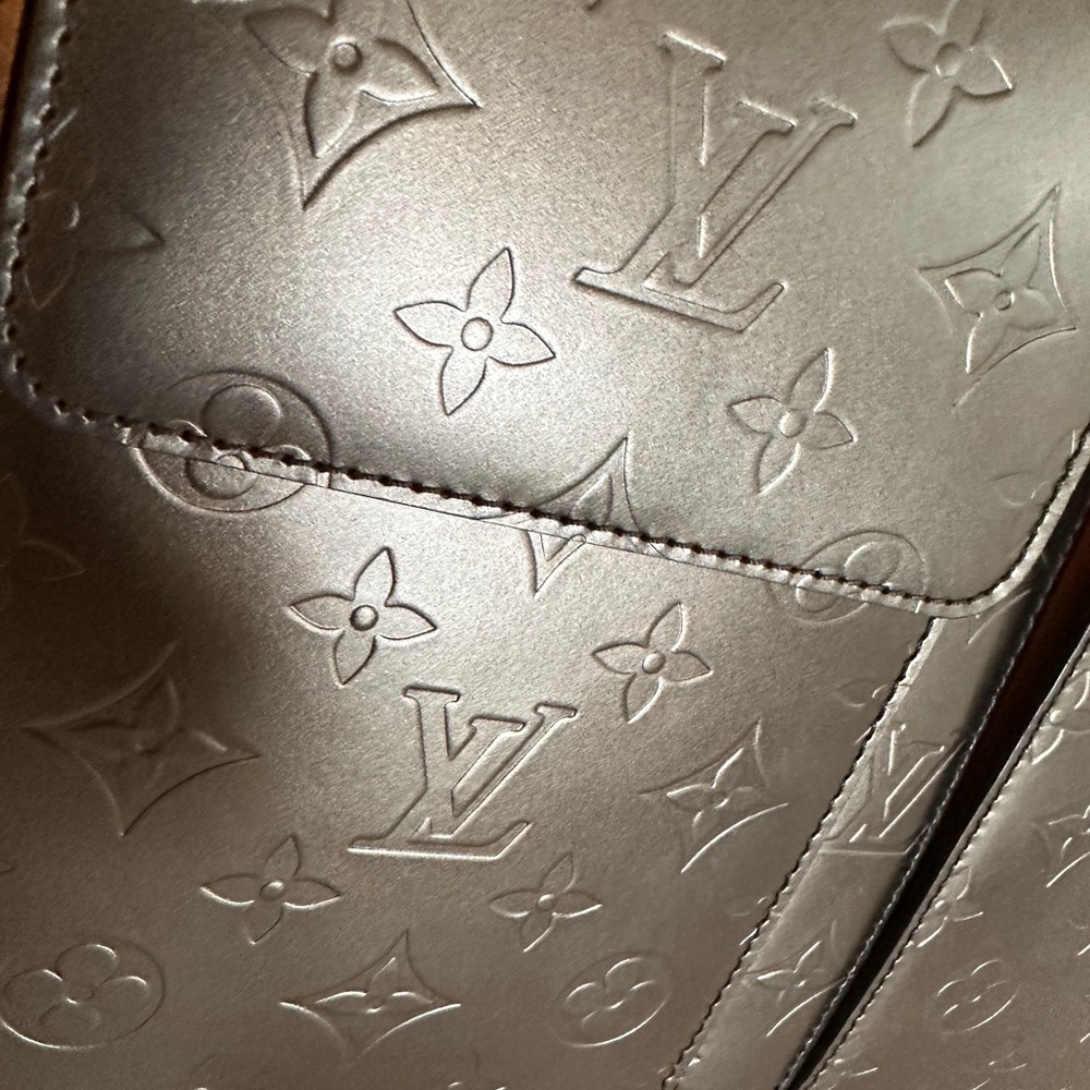 Louis Vuitton Silver Embossed Women's Bag